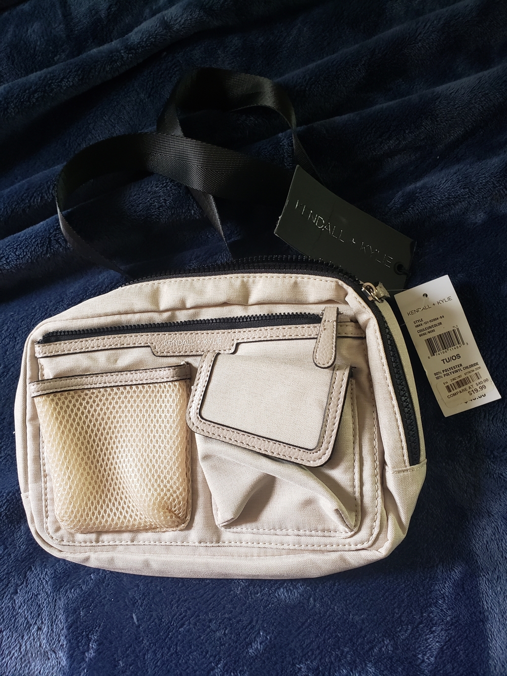 Kendall & Kylie Light Beige Crossbody Organizer Pouch